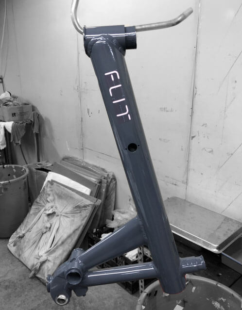 FLIT spray painted top tube 