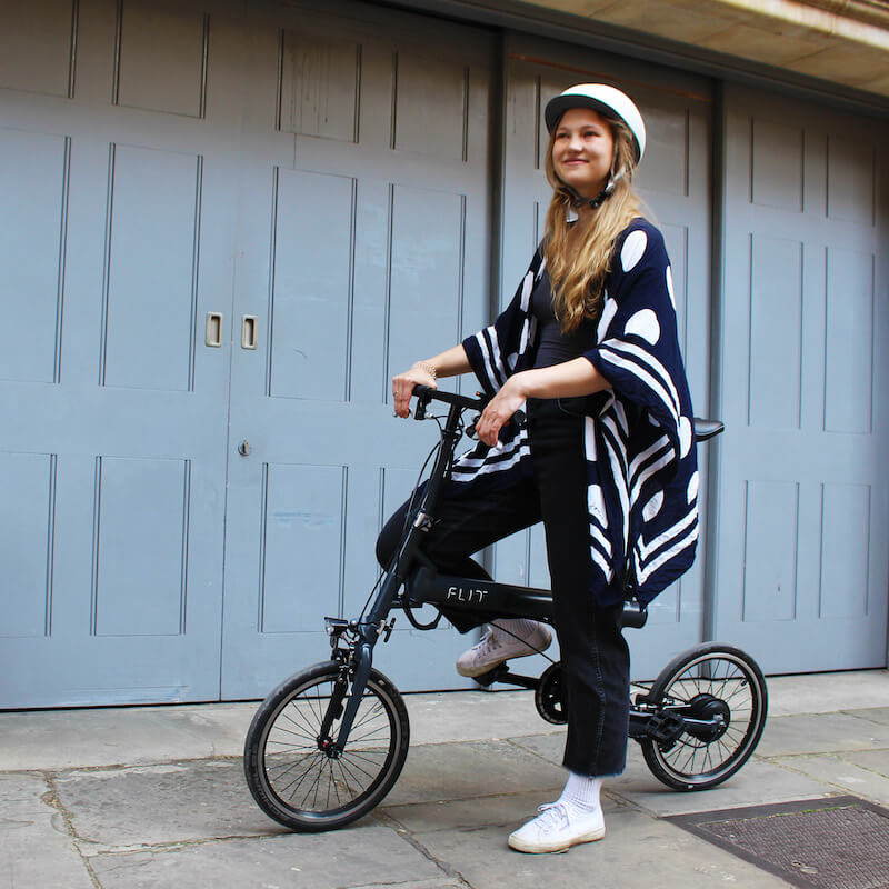 Flit lightweight folding ebike + closca helmet
