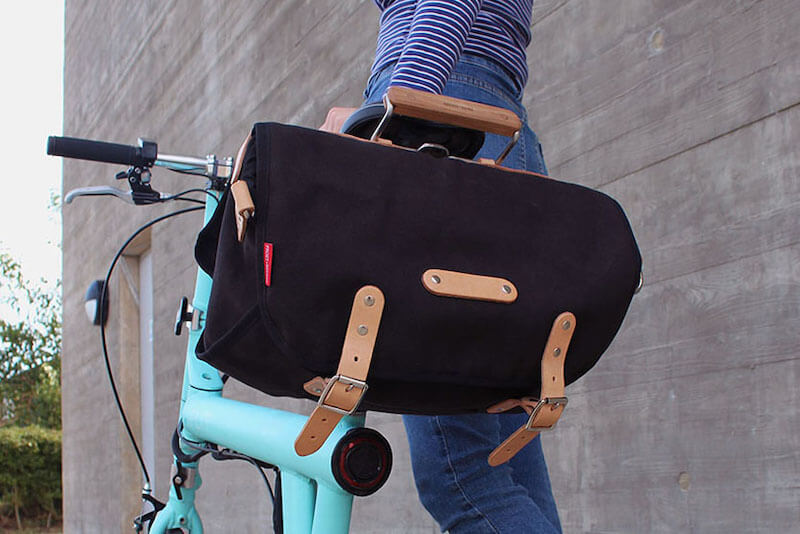 FLIT-16 folding ebike with Frost + Sekers Otis Bag