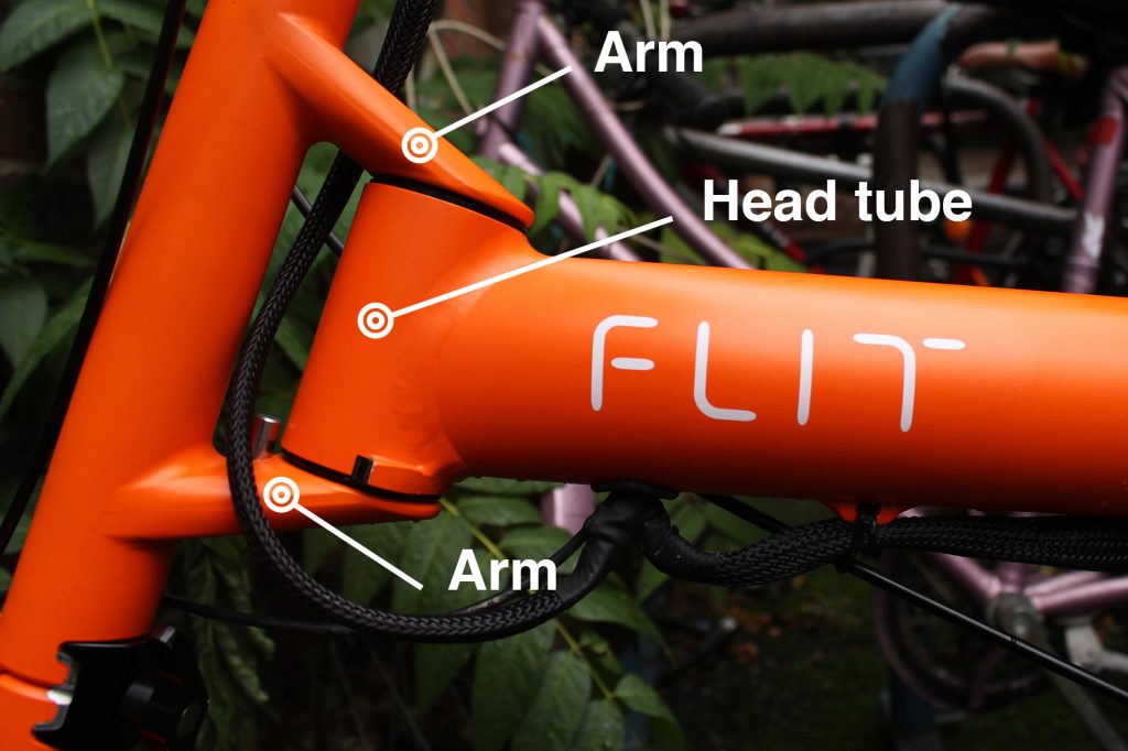 Flit 16 lightweight folding ebike - updated headset design