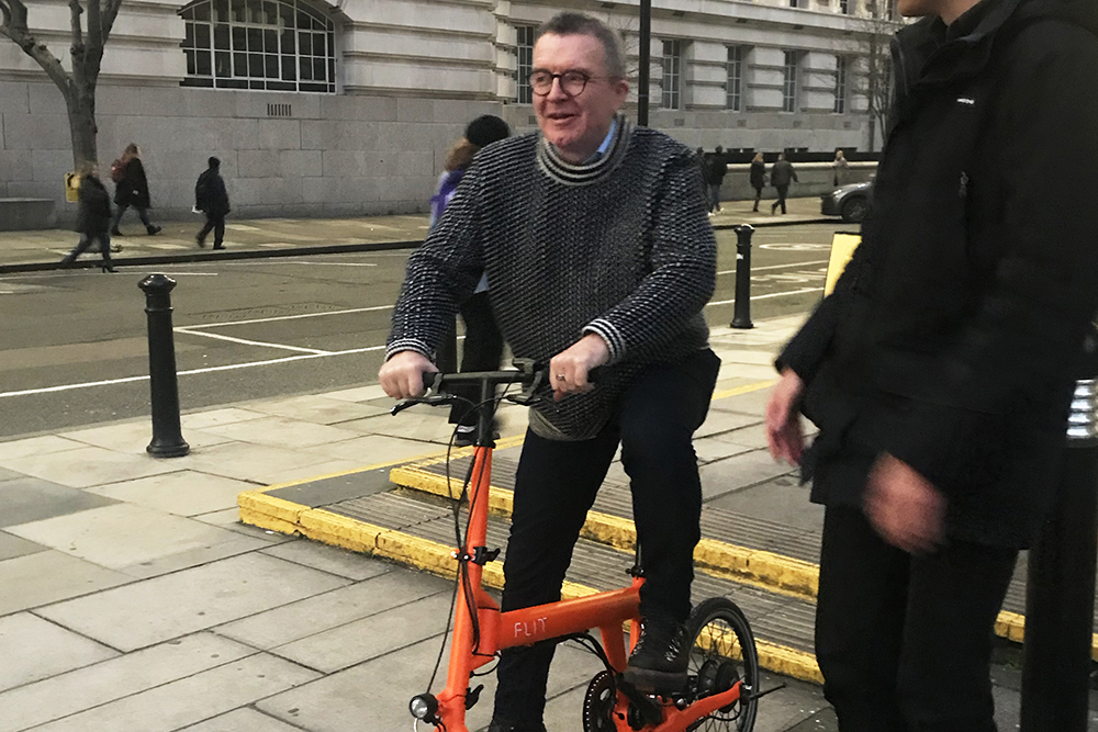 Tom Watson test rides the FLIT16