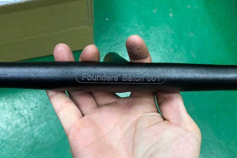 FLIT-16 handlebar etching founders' batch