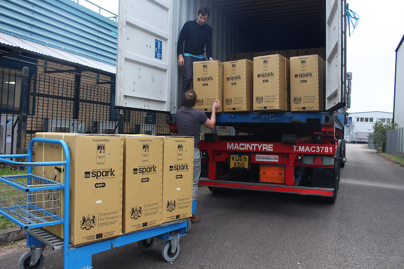 Unpacking the container