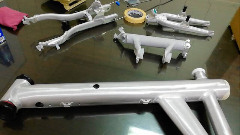 Masked FLIT-16 parts, ready for painting