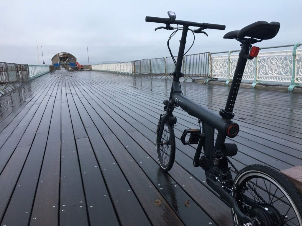 FLIT-16 on the pier in Mumbles, Wales