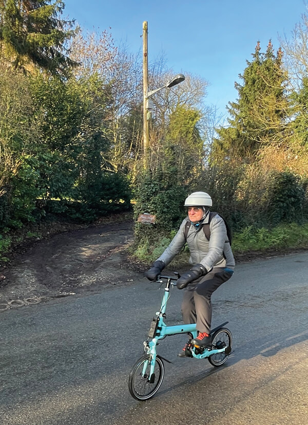 John Barker riding his FLIT-16