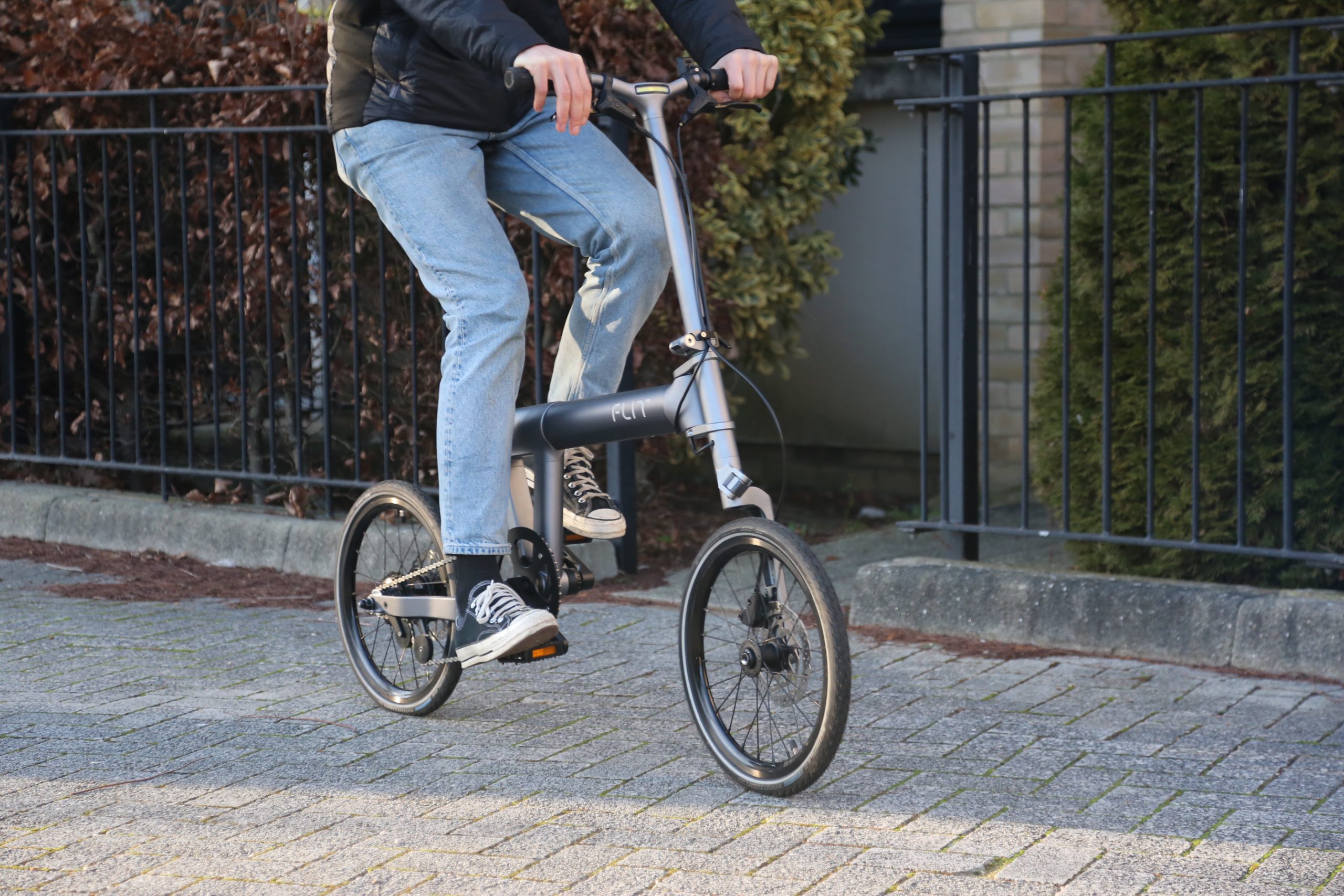 FLIT M2 folding ebike folded riding