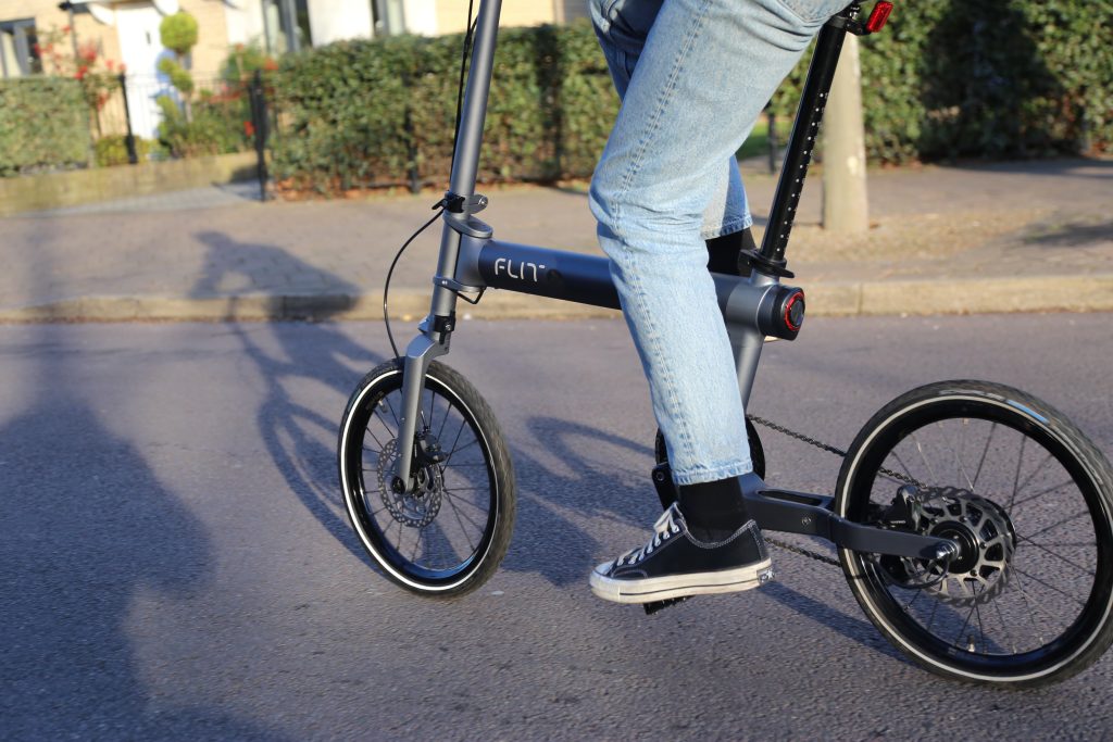 FLIT M2 folding ebike folded riding