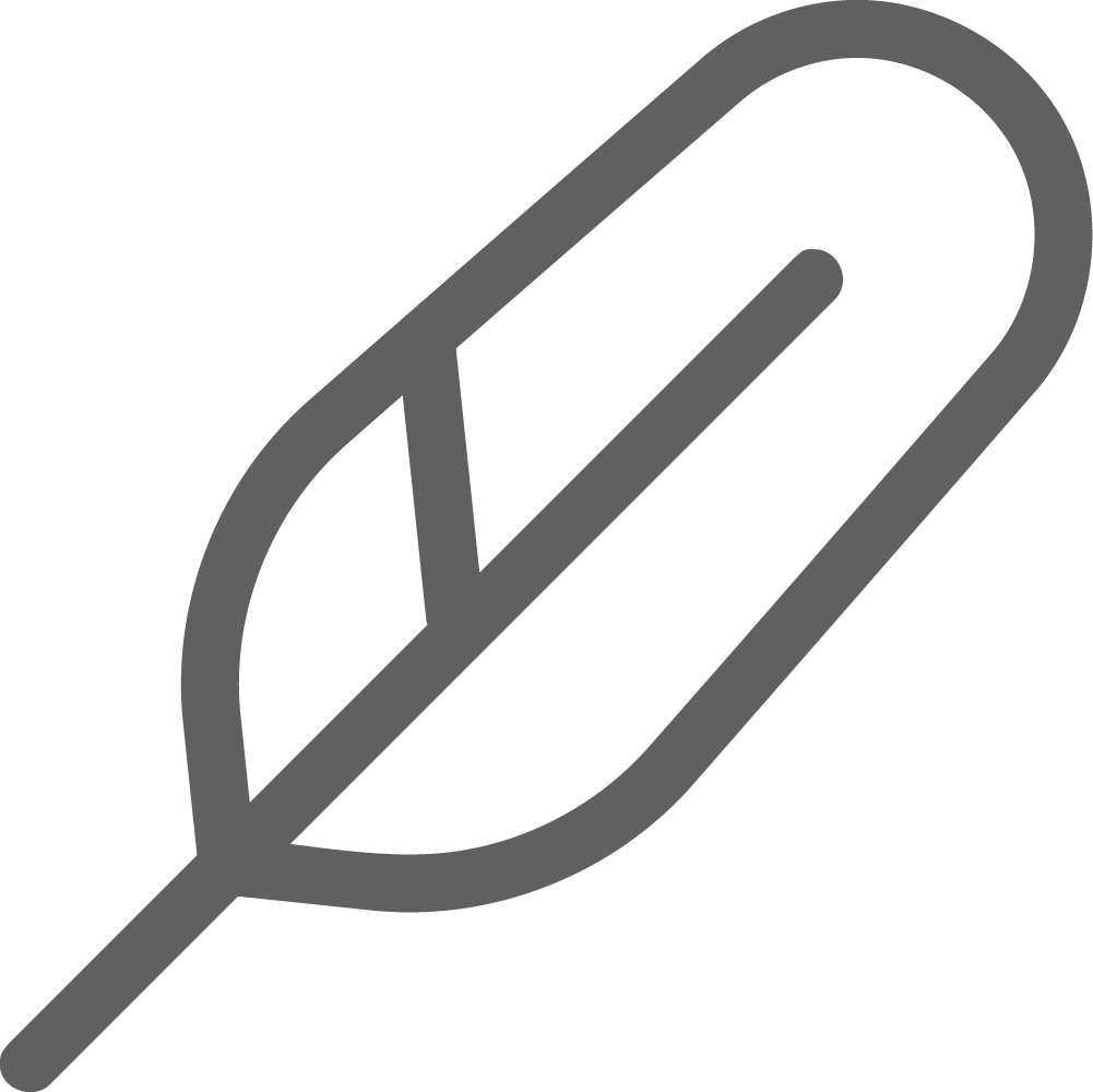 Lightweight feather icon